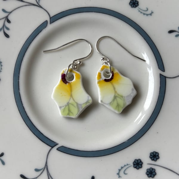 Handmade Earrings, Ceramic, Unique Earrings, Vintage, Eco Friendly Gifts.