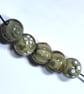 Handmade grey and white lamp work glass beads - Image 5