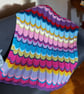 Vibrant Hand-Knitted Chevron Blanket, Cosy Sofa Throw, Colourful Home Decor Gift - Image 2
