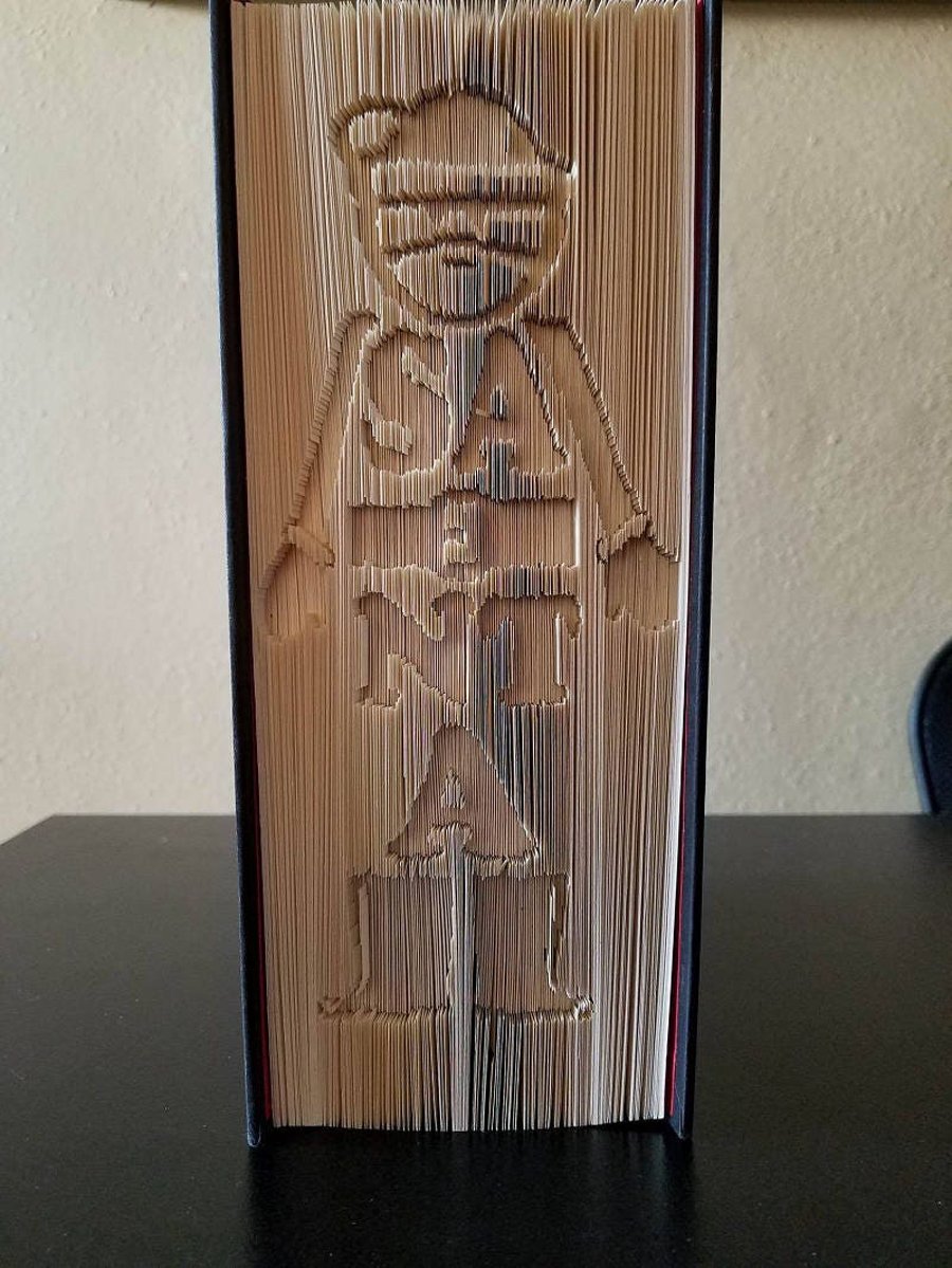 Santa Claus CUT & FOLD Book Folding Pattern - EMAILED PDF PATTERN