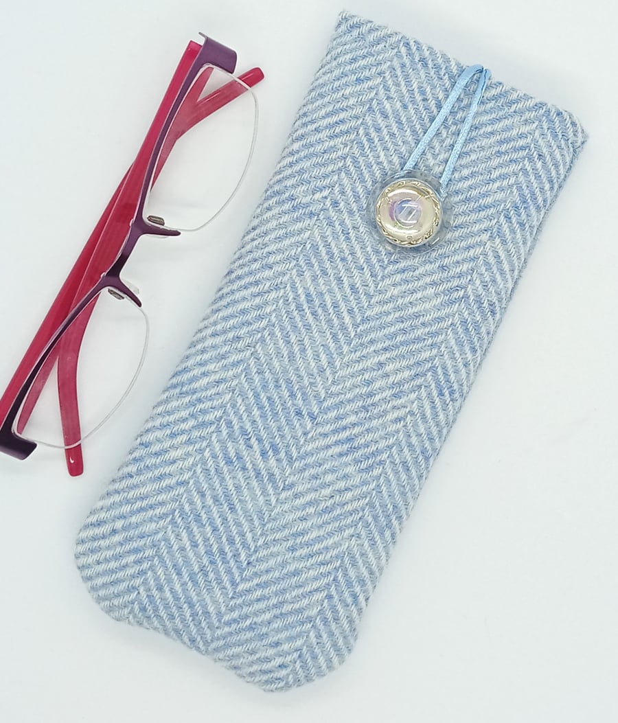 Blue wool Glasses Case 226E