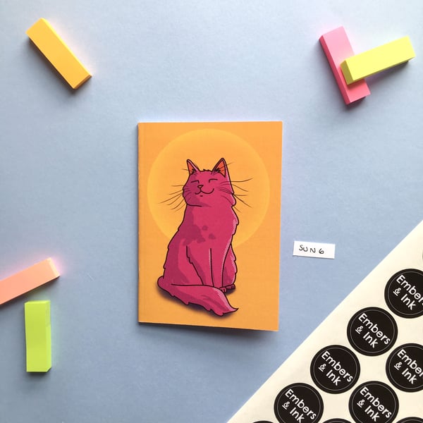 SLIGHT SECONDS SALE Sunset Cat A6 Notebook 'SUN 6'