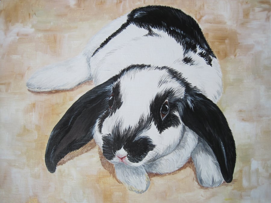 Pet Portrait original animal art painting pet cat dog rabbit guinea pig small