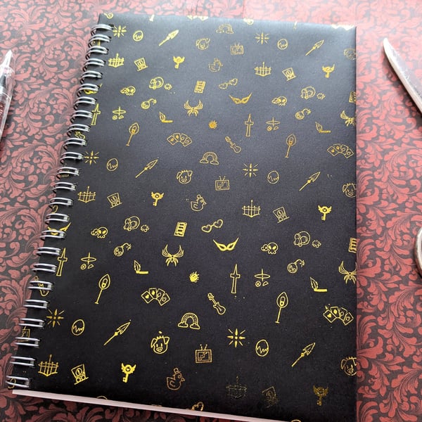 Hazbin Hotel Foil Notebook with Dotted, Lined or Blank Paper