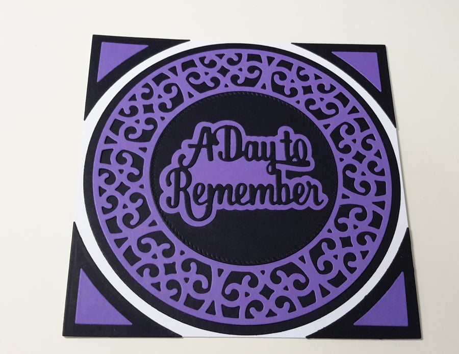 A Day to Remember greeting card - Purple and Black