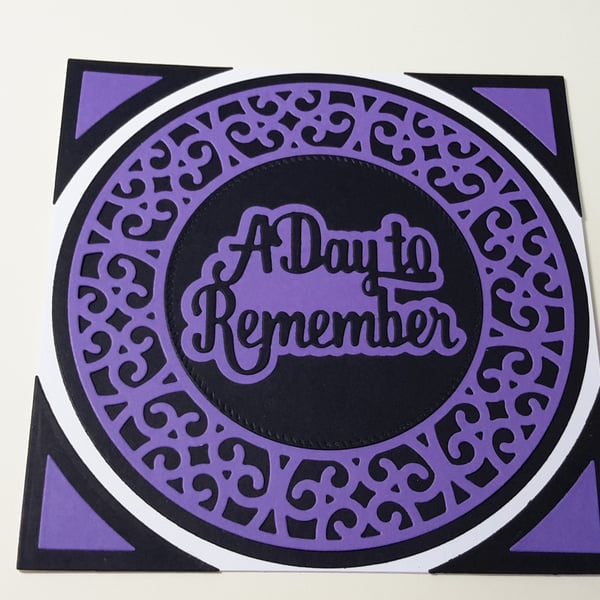 A Day to Remember greeting card - Purple and Black