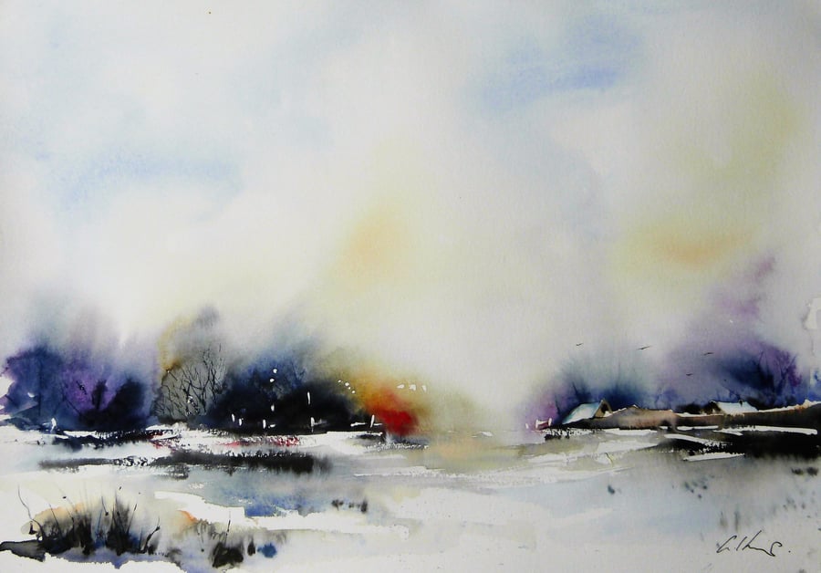 The Thaw, Original Watercolour Painting.