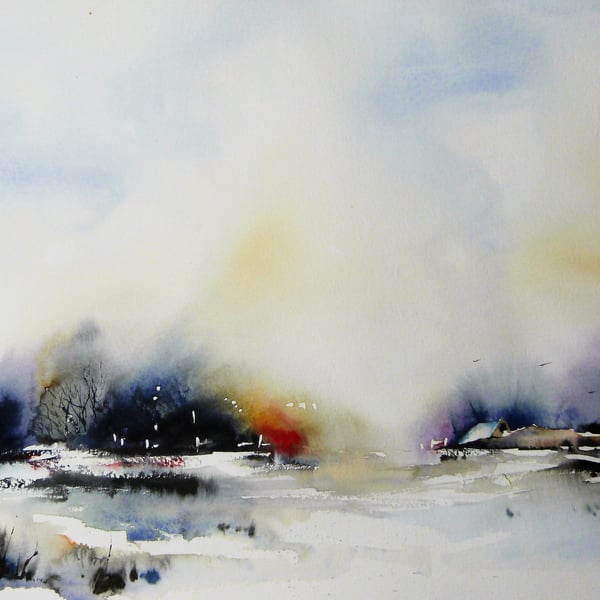 The Thaw, Original Watercolour Painting.