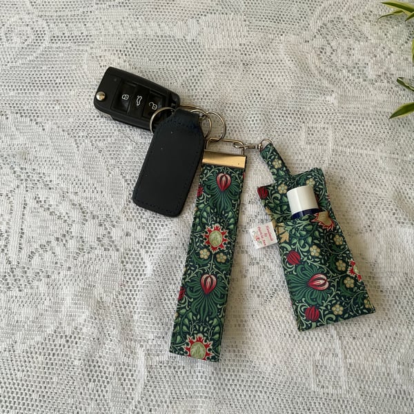 William Morris “Persian” Wristlet or Key Fob and Chapstick Holder