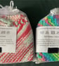 Hand Knitted Reusable 100% Cotton Face Cloth (Green Multicoloured) - Image 2