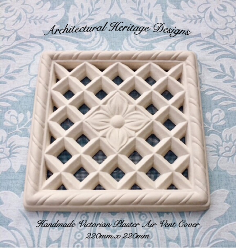 Victorian Plaster Air Vent Cover 220mm x 220mm