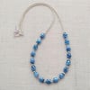 Blue Czech Glass Beaded Necklace