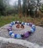 Aquarius Zodiac bracelet and earrings gift set - Image 1