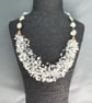 Moonstone & Cultured Pearl Bridal Crochet Necklace - Image 7