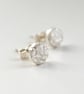 Fine Silver Secret Garden mini studs (6mm)