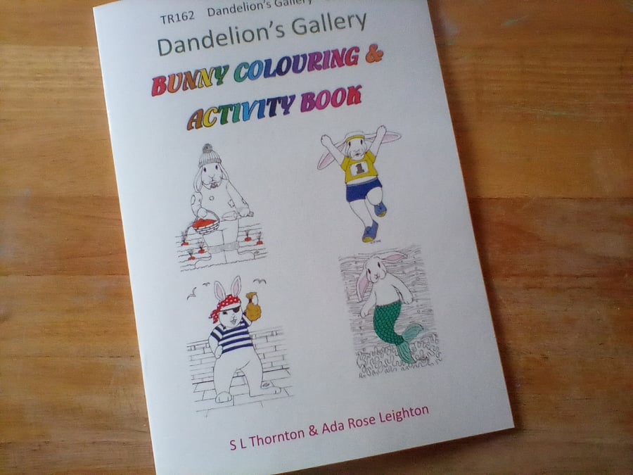 Bunny Themed Colouring and Activity Book A4 Rabbit Colouring Pictures