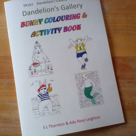 Bunny Themed Colouring and Activity Book A4 Rabbit Colouring Pictures
