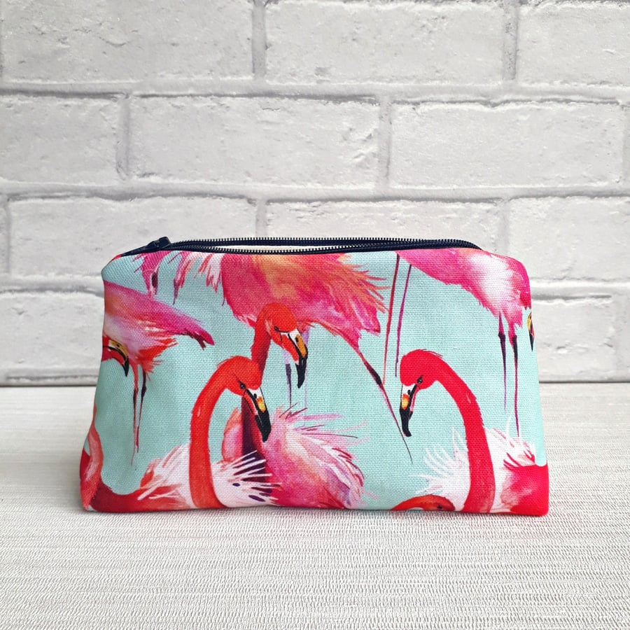 Flamingo make up bag, flamingo cosmetic bag, make up storage