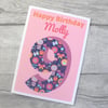 Personalised Girls Birthday Card 3rd 4th 5th 6th 7th 8th 9th, 