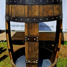 Stunning strong and sturdy full whisky barrel table made to order