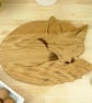 Fox Chopping Board: Oak Wildlife Kitchen Serving Board - UK Hand Made