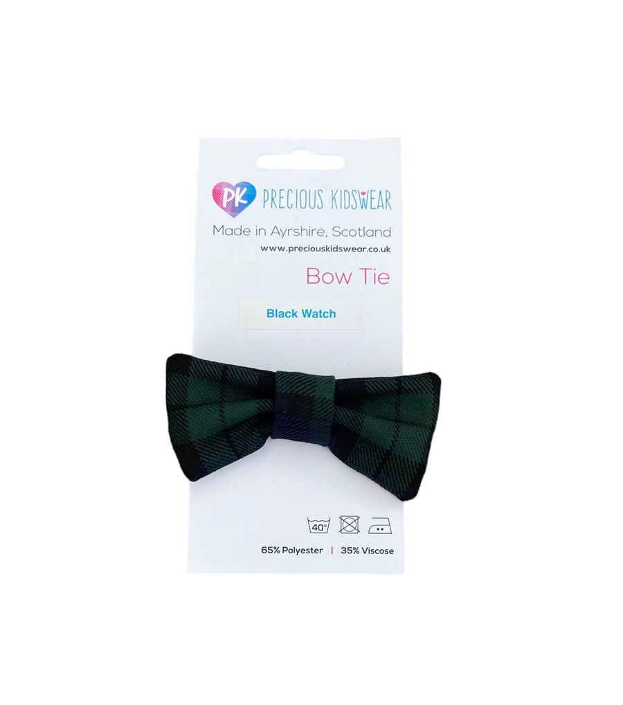 Black Watch Tartan Bow Tie babies, children