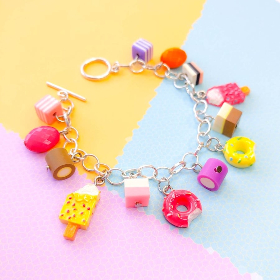 Cute Donut bracelet ice cream bracelet, candy bracelet, kawaii food  bracelet