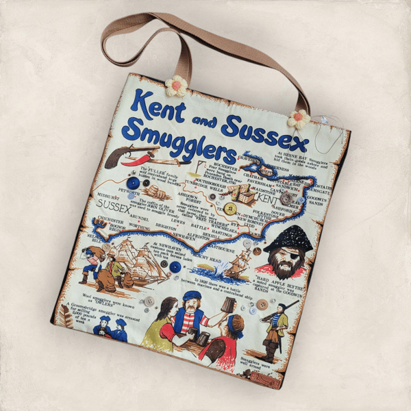 Sussex Smugglers Tea Towel Tote Bag