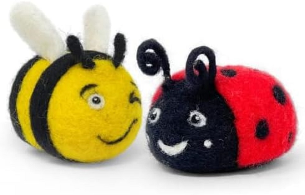 The Crafty Kit Company 'Beastie Buddies - Bee & Ladybird' Needle Felting Kit