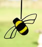 Stained Glass Large Yellow & Black Bee Suncatcher - Image 2