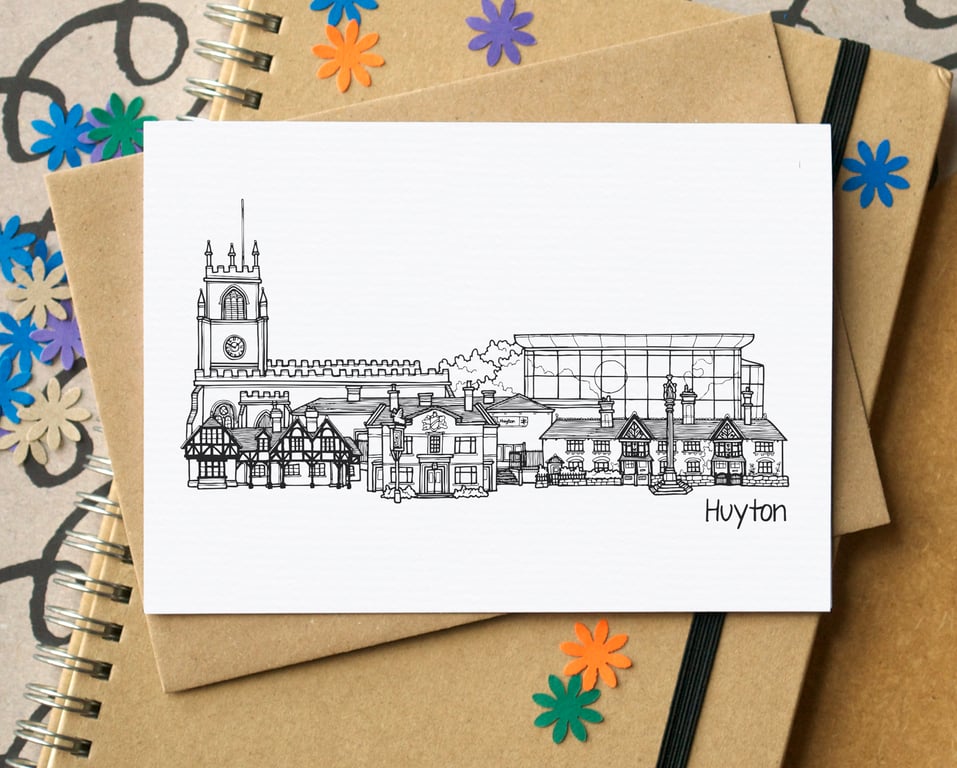 Huyton Skyline Greetings Card