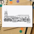 Huyton Skyline Greetings Card