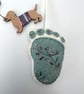 Hanging decoration of a baby footprint - new baby, christening, christmas  - Image 6