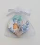 Robin and bluebells decoration, decoupaged wooden heart, gift for a bird lover  - Image 5