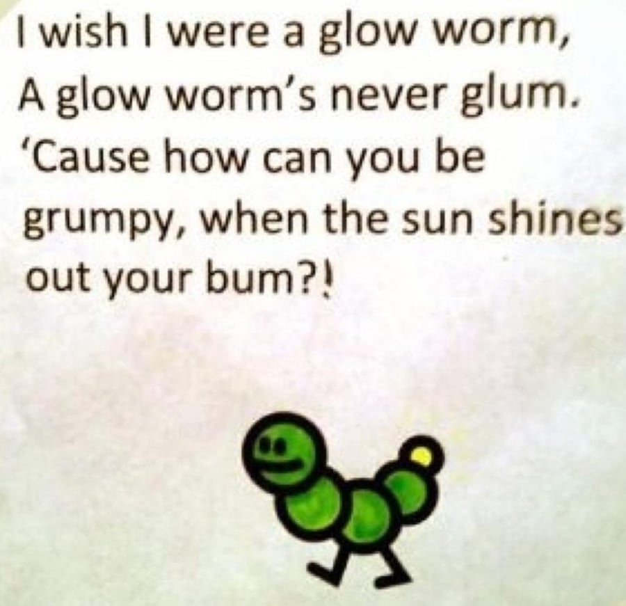 I Wish I Was A Glow Worm Greeting Card