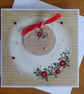 Christmas Card - Wreath With Red Poinsettias- Festive Wishes - Image 10