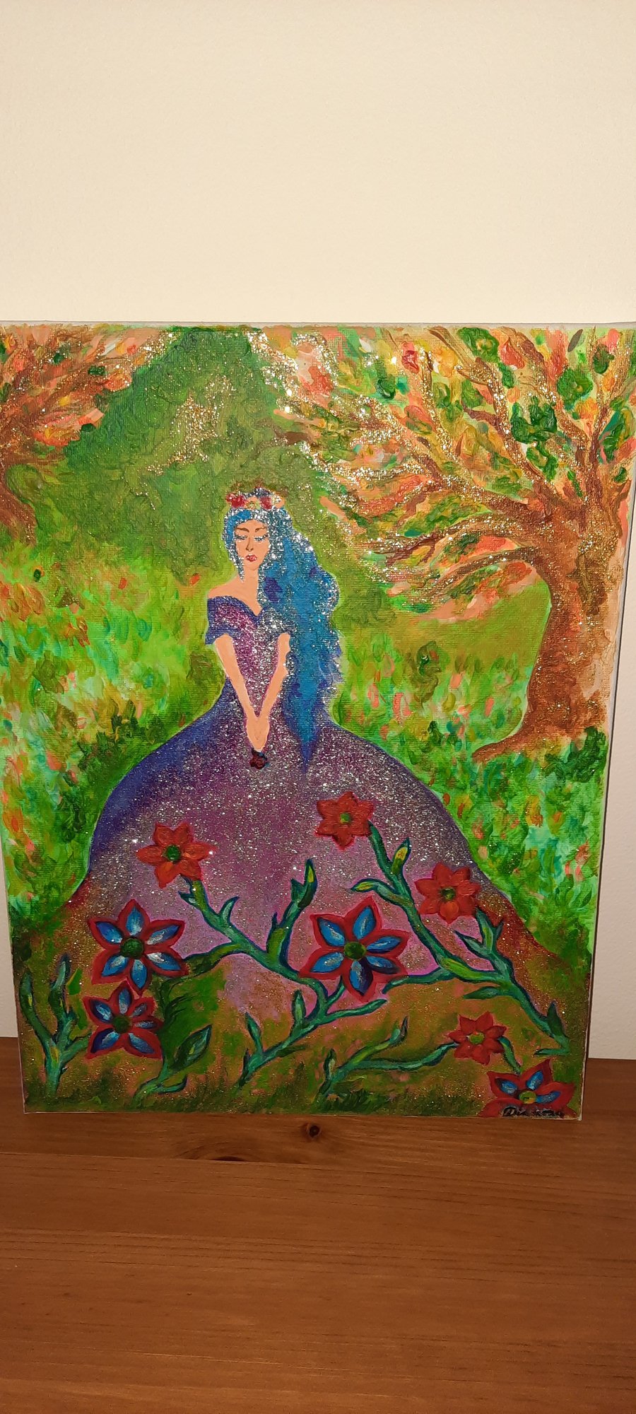 Original acrylic painting on canvas board