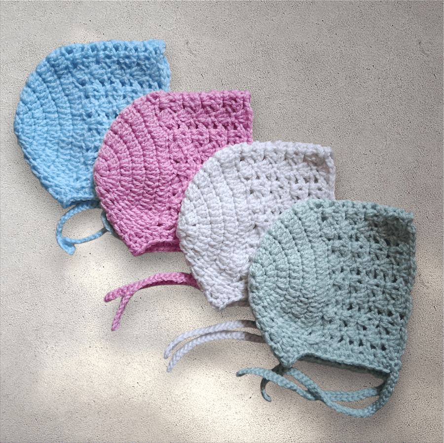 Sweet baby bonnet, 0-3 months