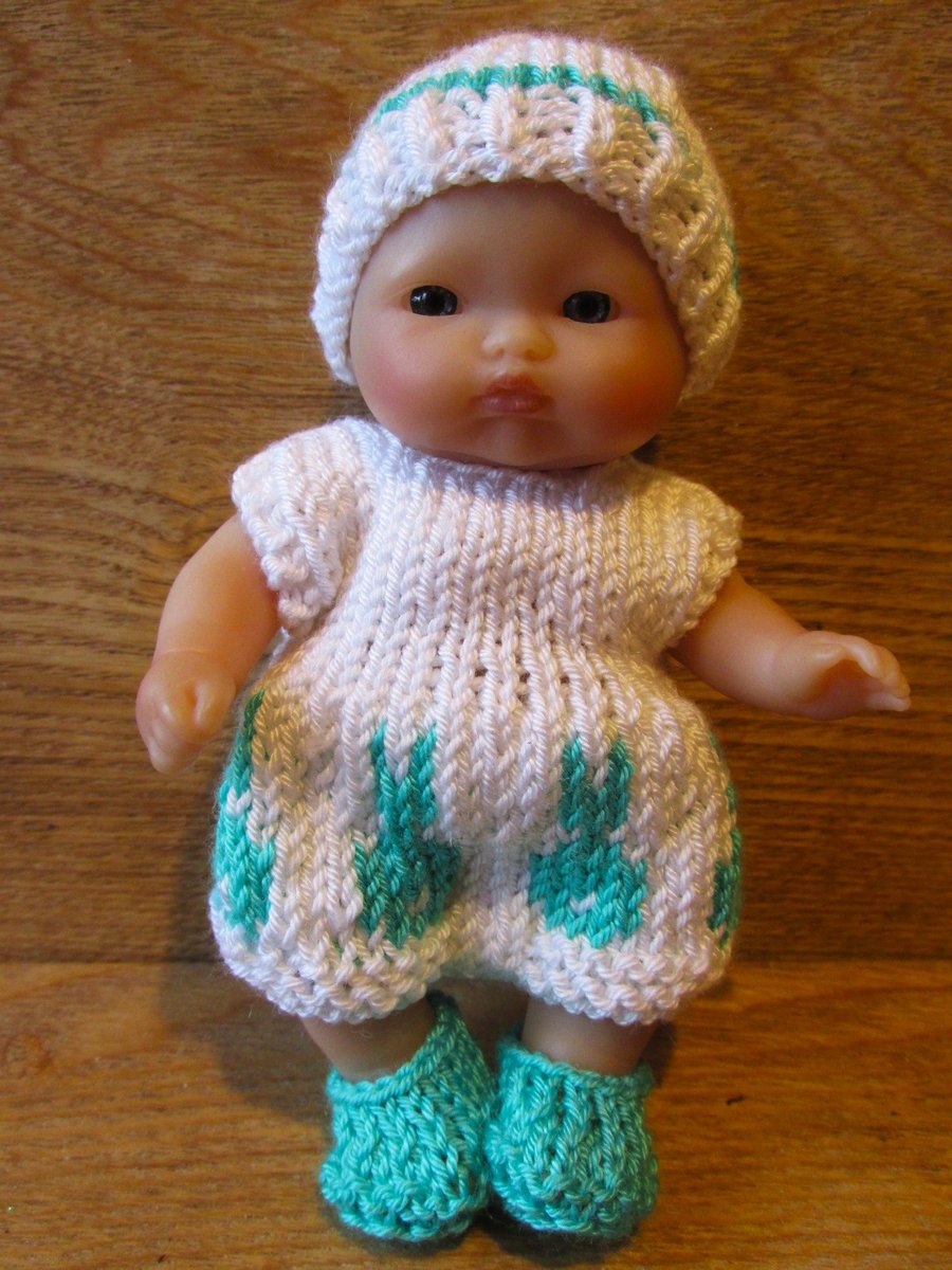 Knitted Outfit for 5 Inch Berenguer Doll
