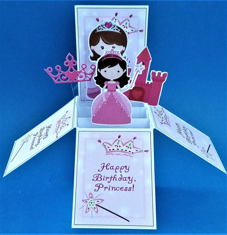 Girls Princess Birthday Card