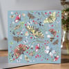 Beautiful Butterflies greeting card (blue)