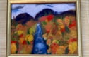Framed animals and flowers and landscapes