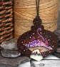 Cat shroom hanging bauble. Pyrography personalised fantasy decoration. - Image 1