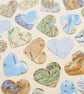 500 1 Inch World Map Atlas Confetti Paper Hearts, Wedding Birthday Travel Decor