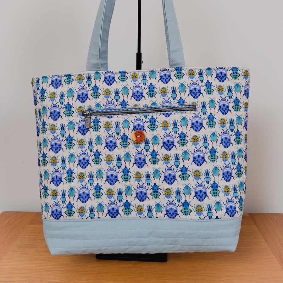 Bugs Quilted Tote Bag