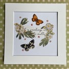 Handcrafted Collage of British Butterflies