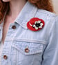 Handmade felted wool hat brooch - Image 3