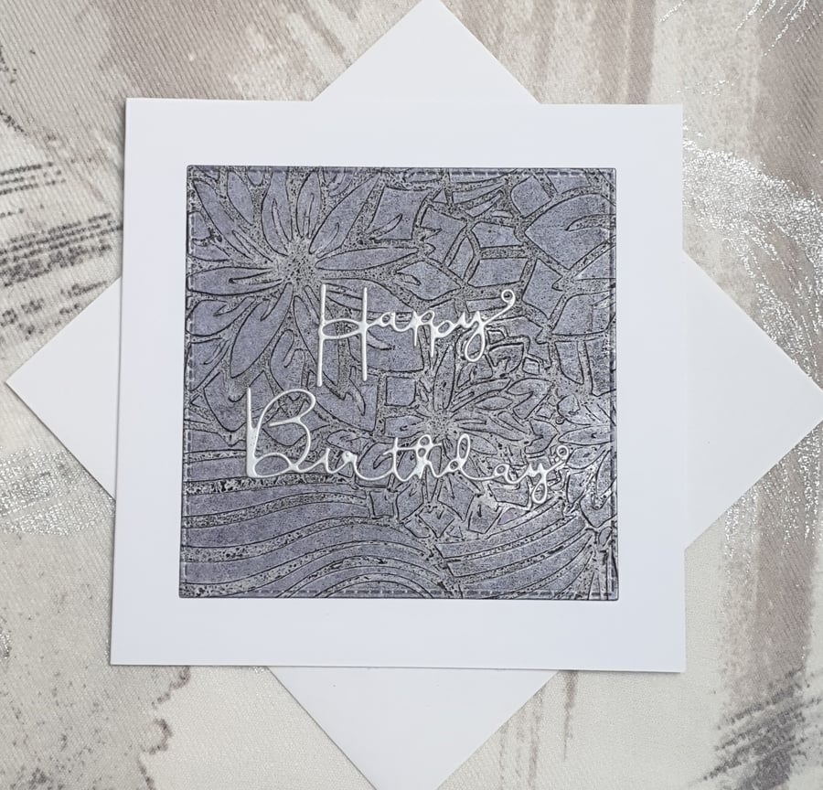 Dark Purple Birthday Card 