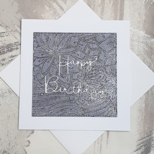 Dark Purple Birthday Card 