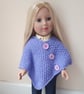KNITTING PATTERN PDF Lavender Poncho for Doll